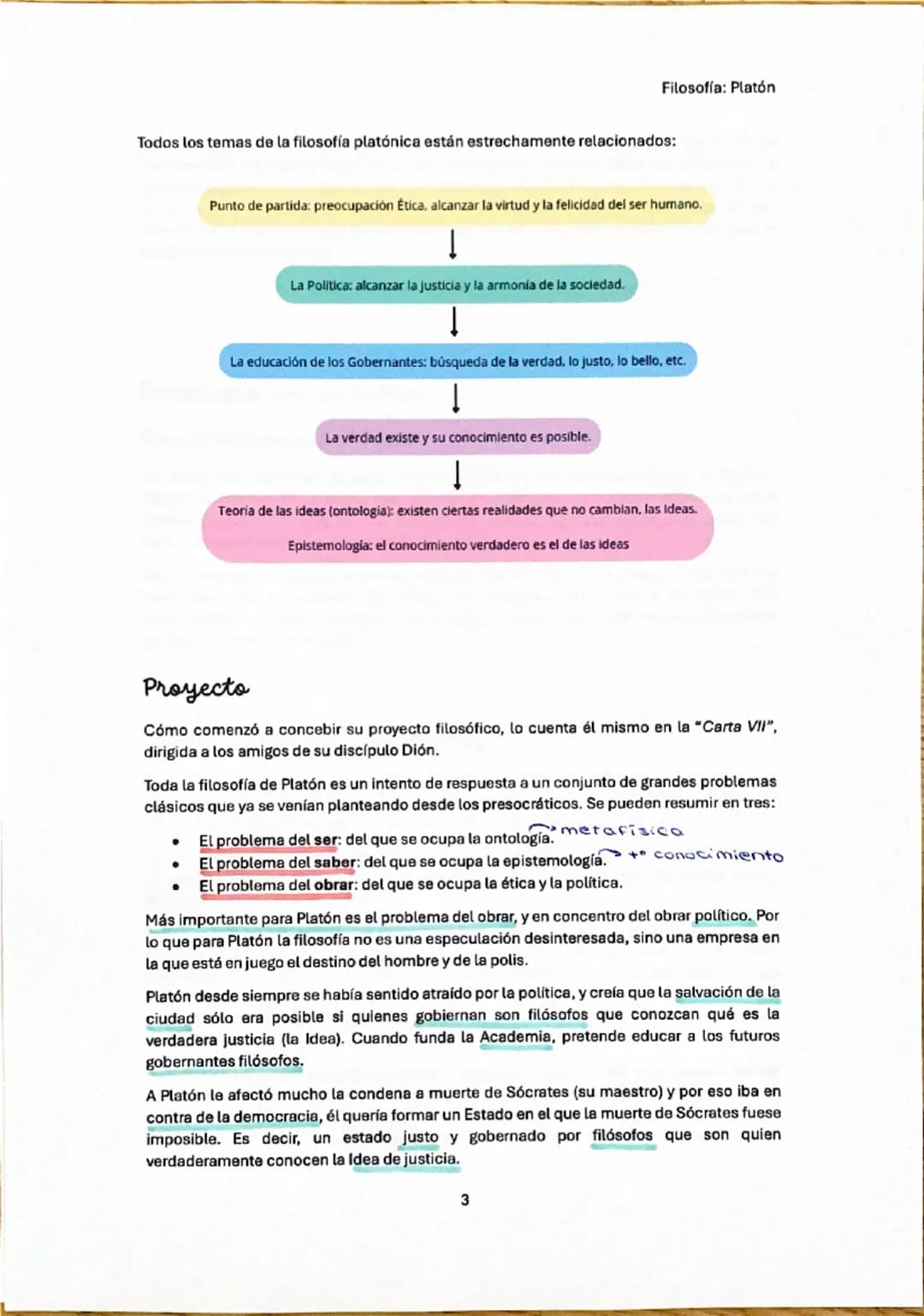 Filosofía: Platón

# Platón

## Contexto histórico y filosófico

Las guerras médicas, iniciadas en 499 a.C., unieron a los griegos contra lo