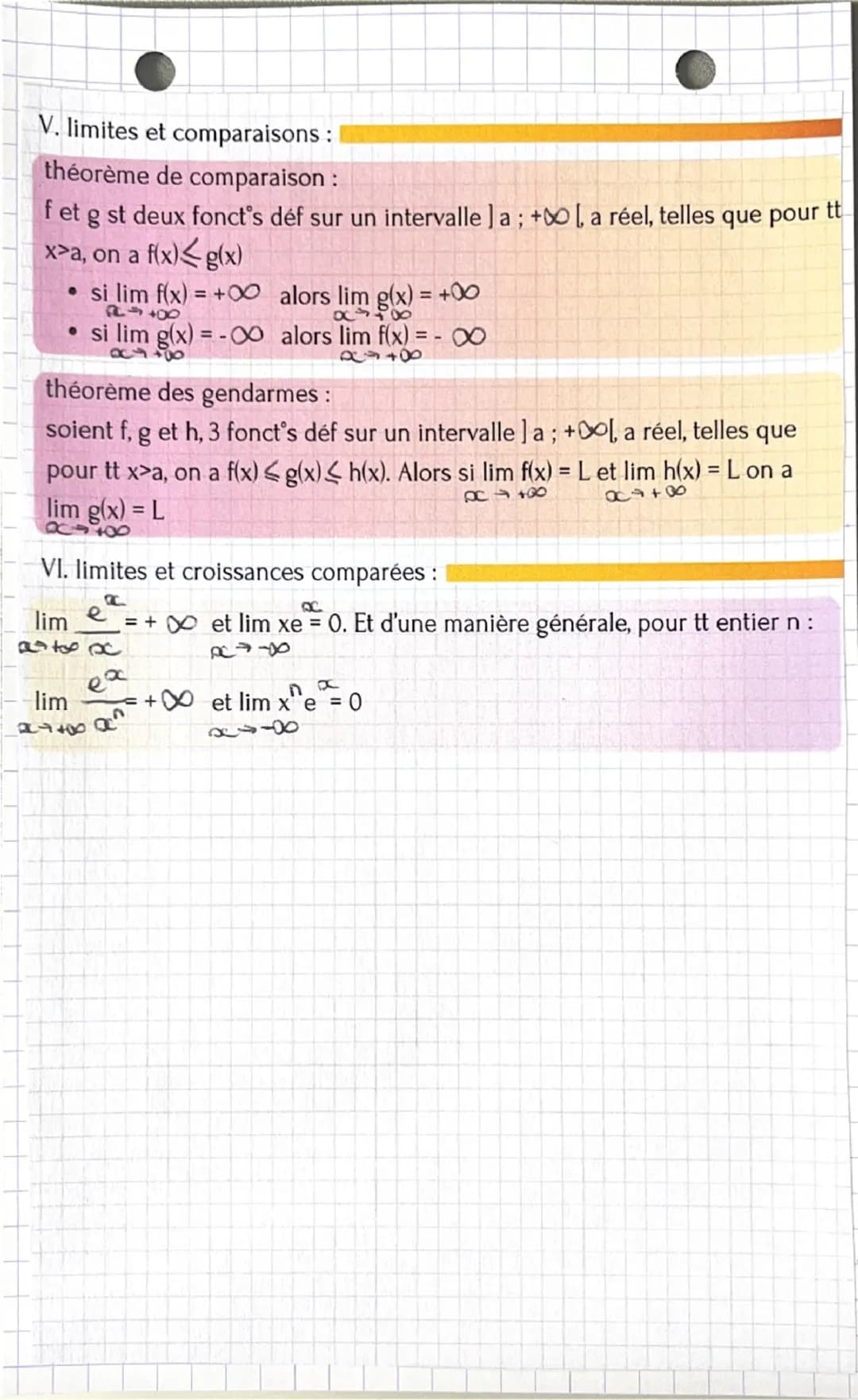 limites de fonction
1. limite d'i fonct à l'infini
on dit que la fonct f admet pour lim I en +0∞ si tt intervalle ouvert
contenant I contien