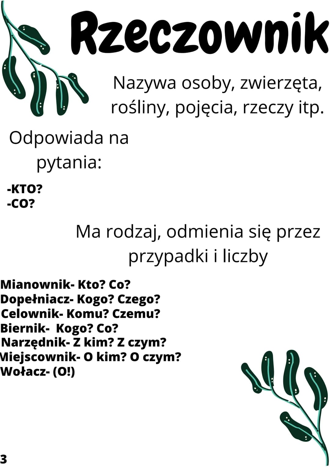 # Odmienne

i

# nieodmienne

# czesci mowy

ANNA LIPIŃSKA Odmienne
czesci
mowy

ODMIENNE CZĘŚCI MOWY
DZIELIMY NA:
-Rzeczownik
-Czasownik
-P