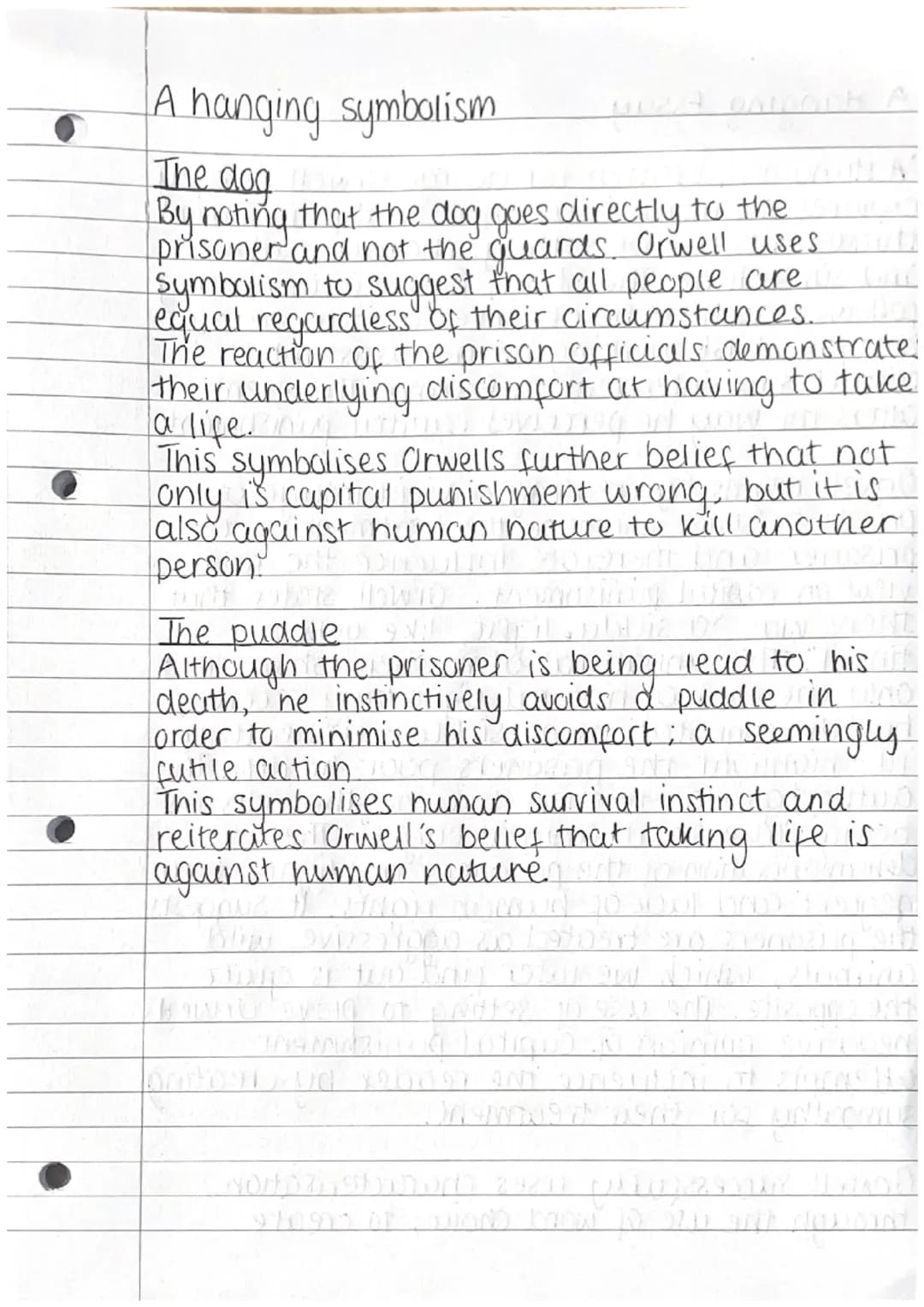# A Hanging key Quotes

"A sodden morning" - miserable weather, reflects
prison(er) mood, pathetic fallacy
"Sickly light" - unnatural atmosp