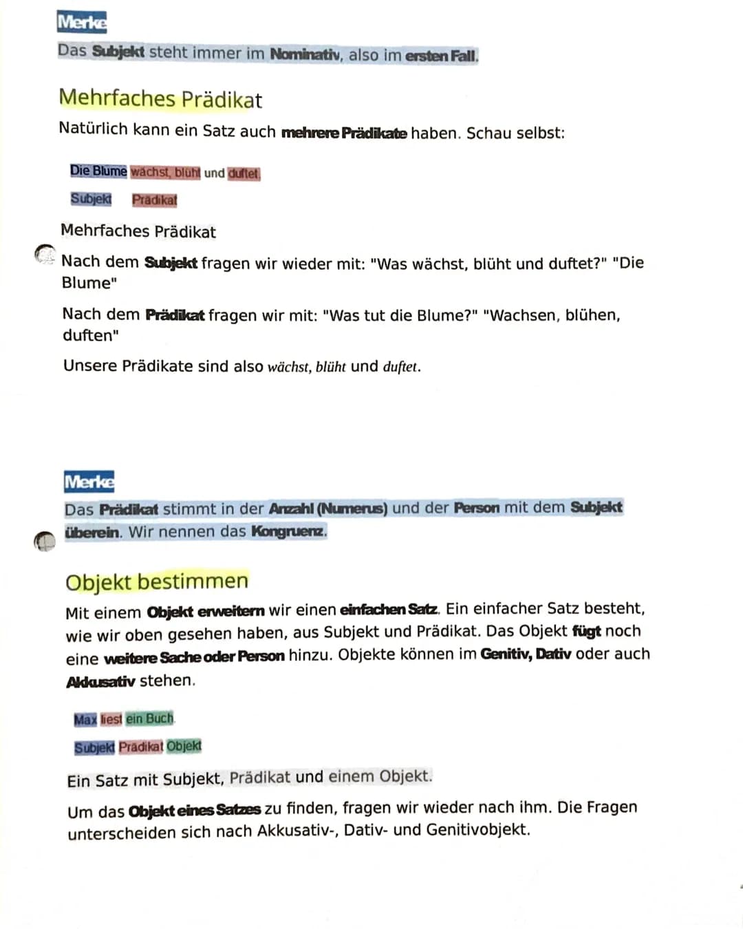 # Satzglieder bestimmen - Subjekt, Prädikat und Objekt

Du lernst in diesem Text, wie du Subjekt und Prädikat
bestimmst! Auch, wie du das Ob