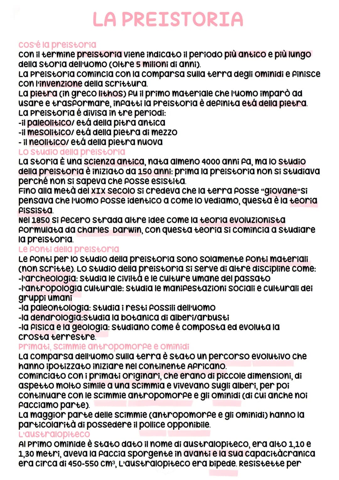 # LA PREISTORIA

cos'é la preistoria

con il termine preistoria viene indicato il periodo più antico e più lungo
della storia dell'uomo (olt