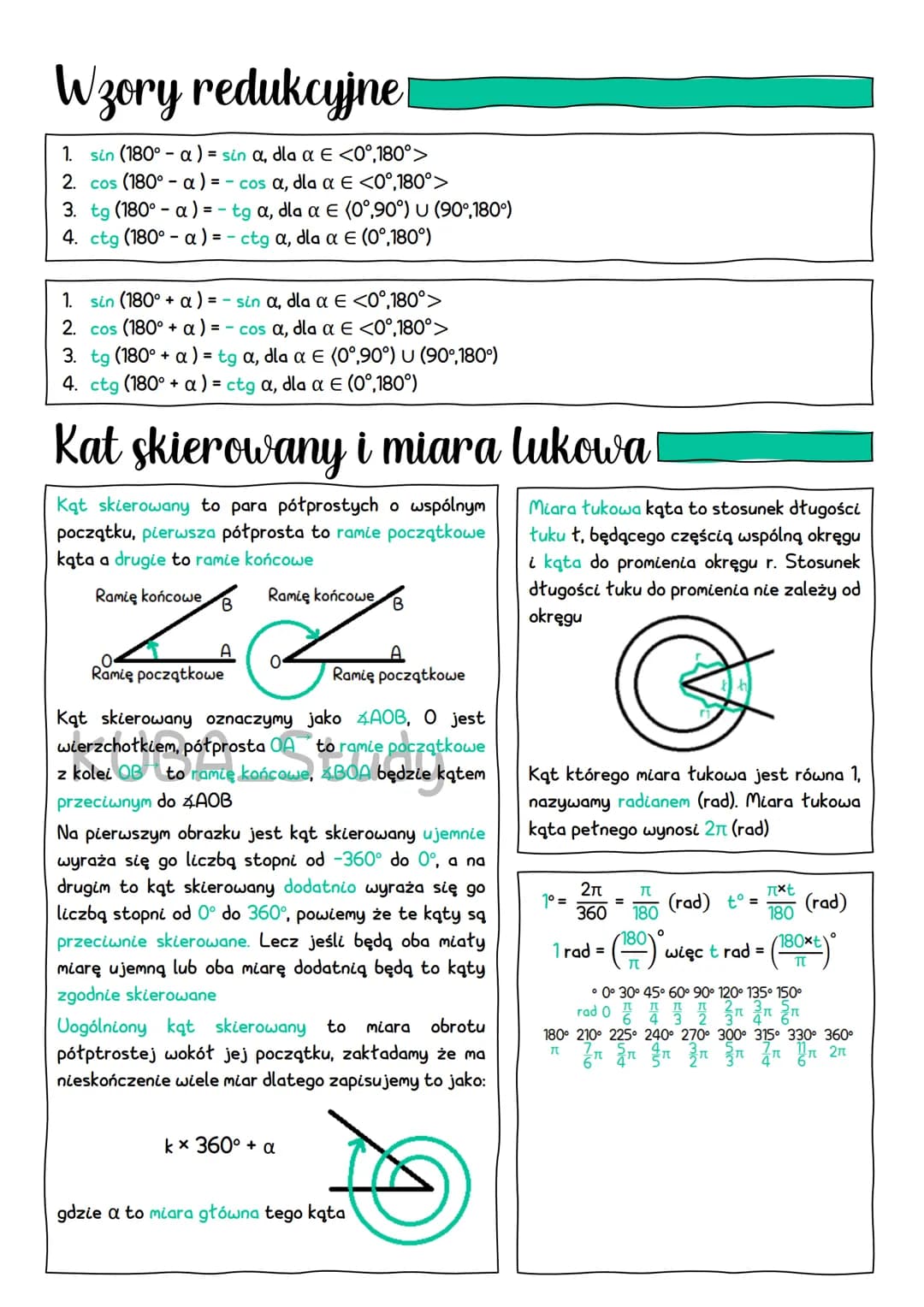 <h2>Trygonometria</h2>
<p>Trygonometria to dział matematyki zajmujący się badaniem funkcji trygonometrycznych, które opisują zależności międ