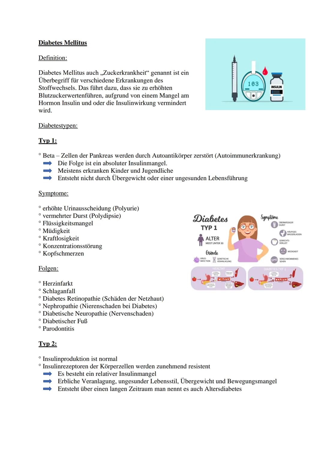 Diabetes Mellitus

Definition:

Diabetes Mellitus auch,„Zuckerkrankheit" genannt ist ein
Überbegriff für verschiedene Erkrankungen des
Stoff