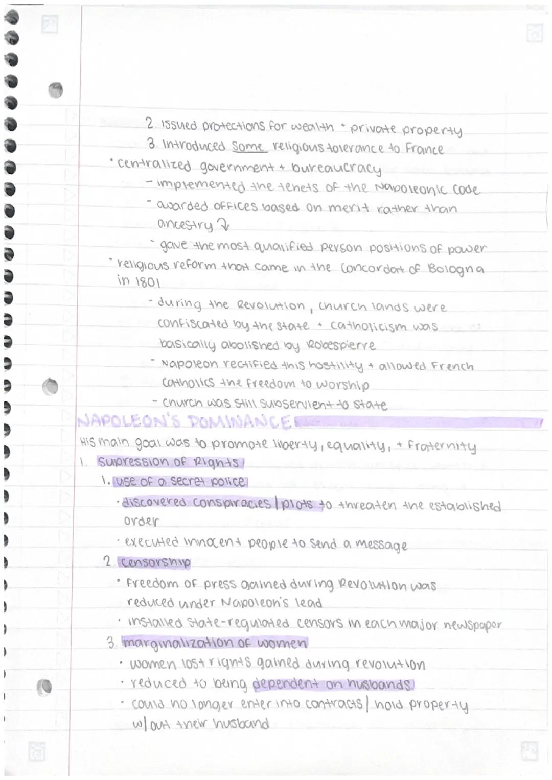 # NAPOLEONIC ERA

NAPOLEON'S RISE!

Not only was the Revolution concerned to enoct the liberall
reforms demanded by the revolutionaries, you
