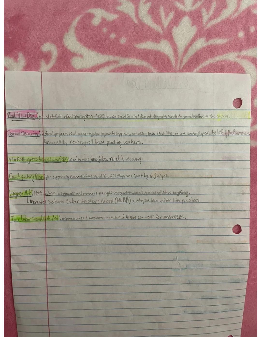 # 4.06 The New Deal

10-18-2022

New Deal you. policies, programs under Roosevelt during the 1930s.

first 100 days: initial period of Roose