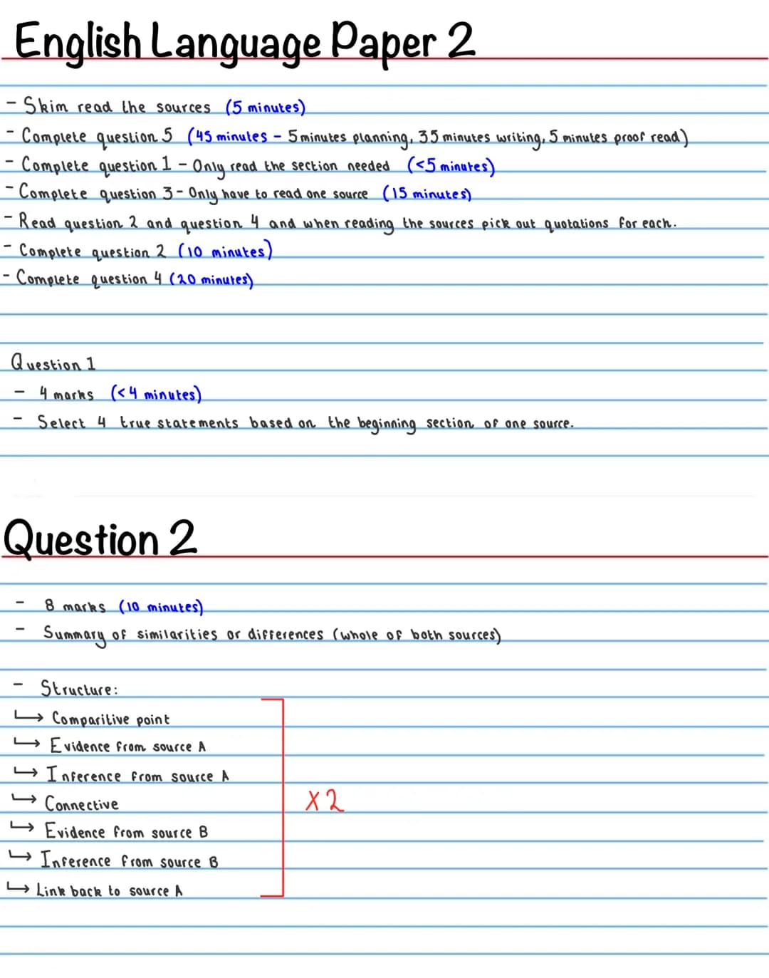 
<h2>How to Manage Your Time Efficiently</h2>
<p>When approaching English Language Paper 2, it's important to manage your time effectively i