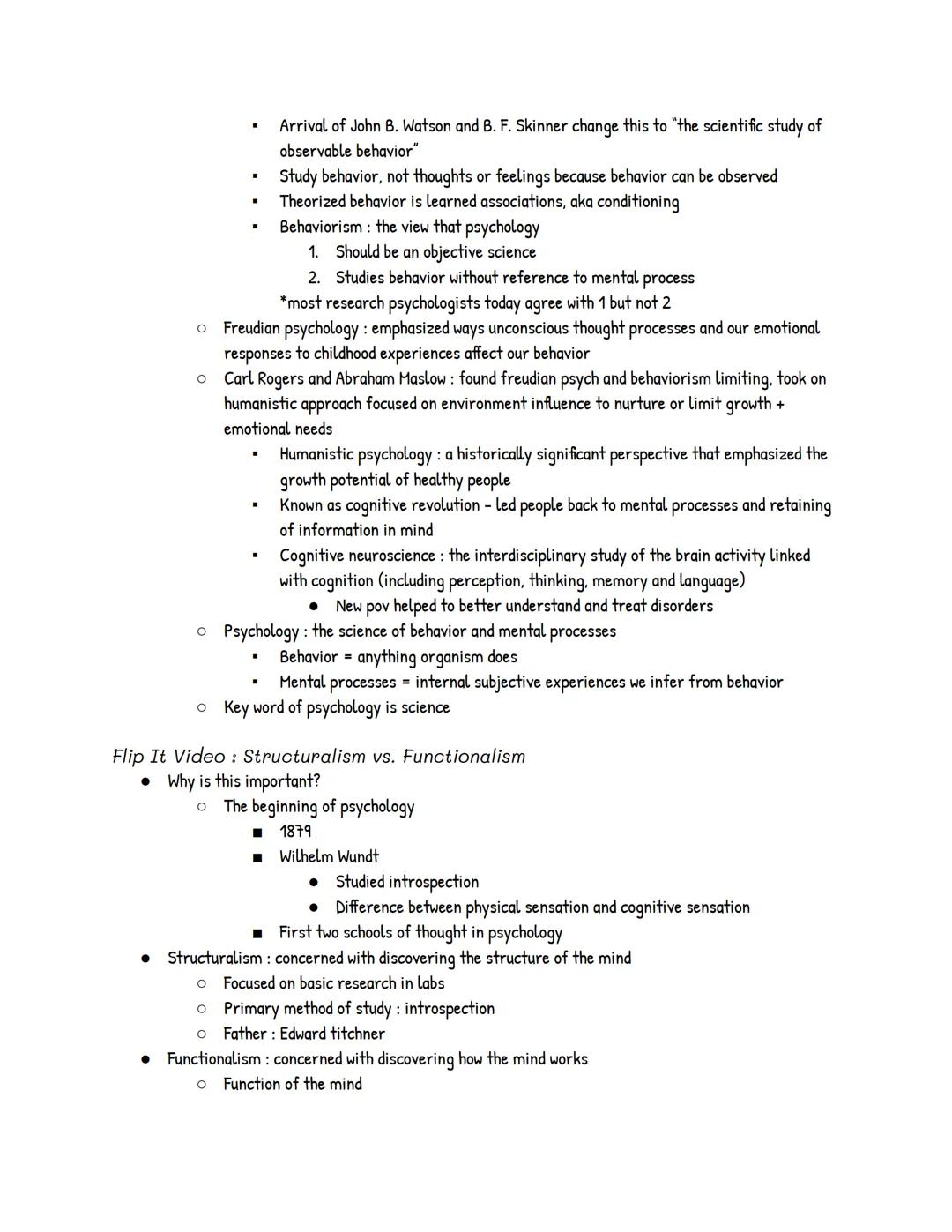 # UNIT 1: Psychology's History and Approaches

Module 1: Psychology's History
*   Prescientific Psychology
*   Psychology's main questions h