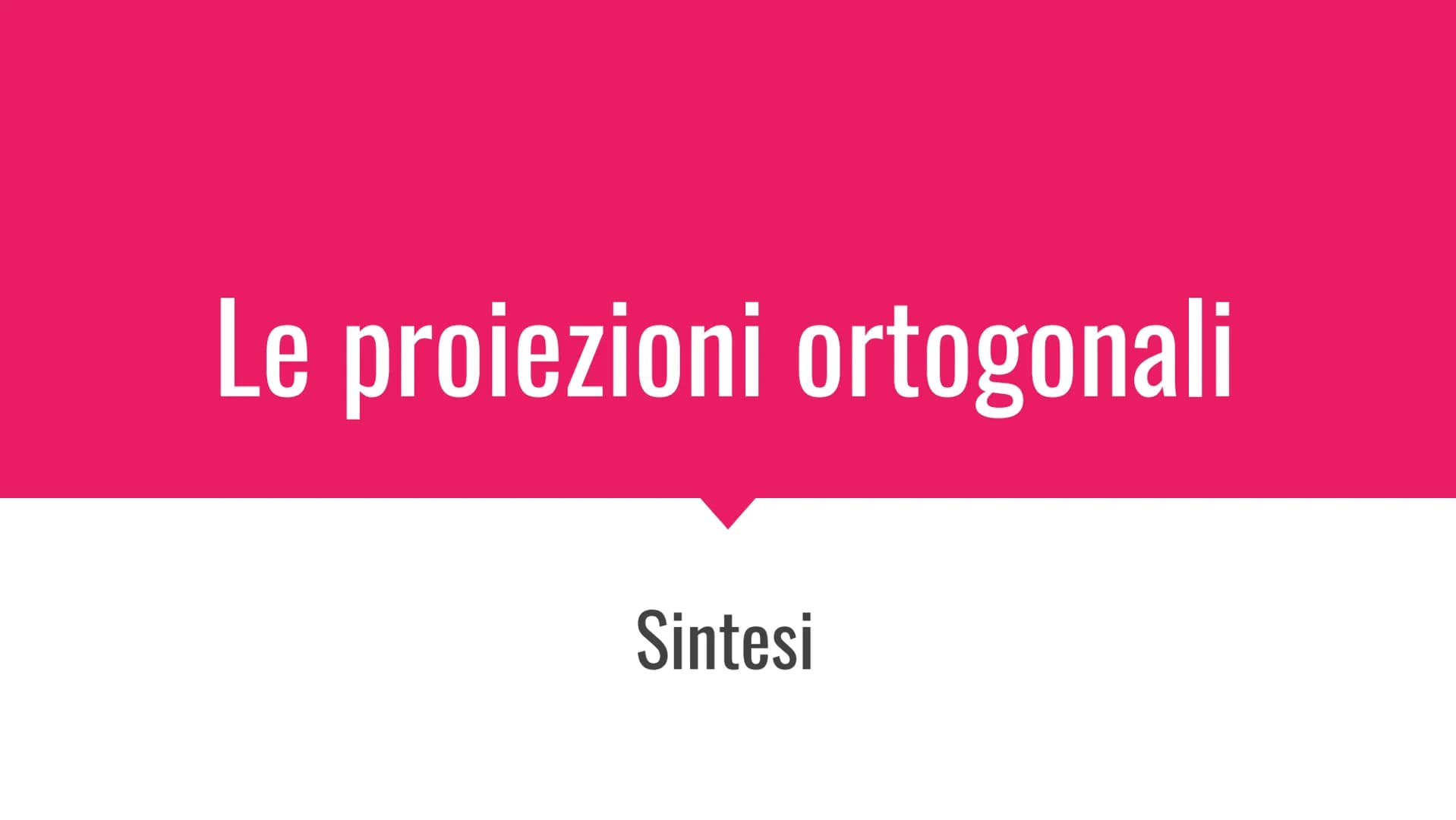 # Le proiezioni ortogonali

Sintesi # Cos'è una proiezione ortogonale?

---

È la rappresentazione piana di un solido 3D ## Come strutturiam