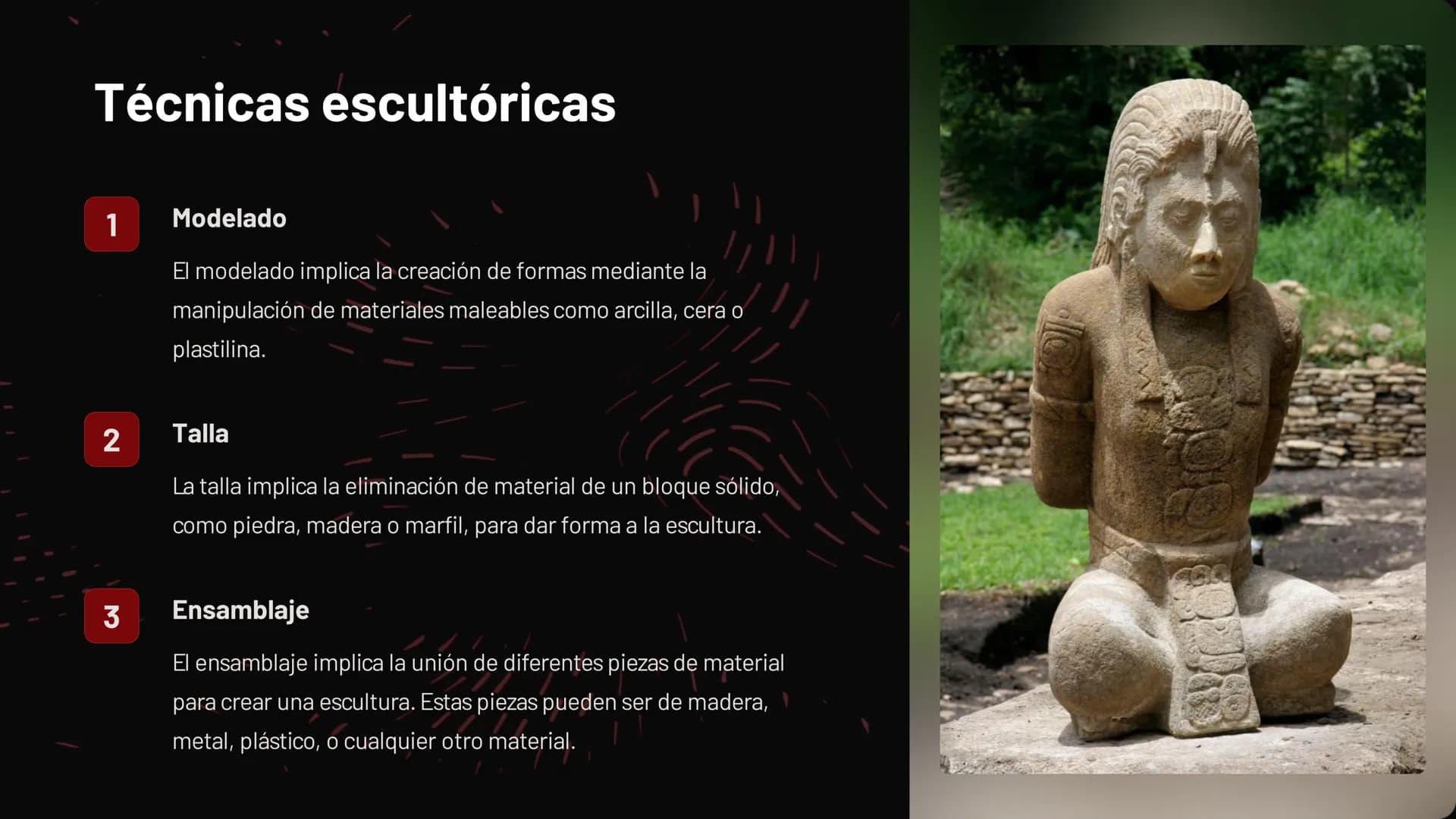 # Introducción a la
escultura

La escultura es una forma de arte tridimensional que involucra la
creación de formas utilizando una variedad 