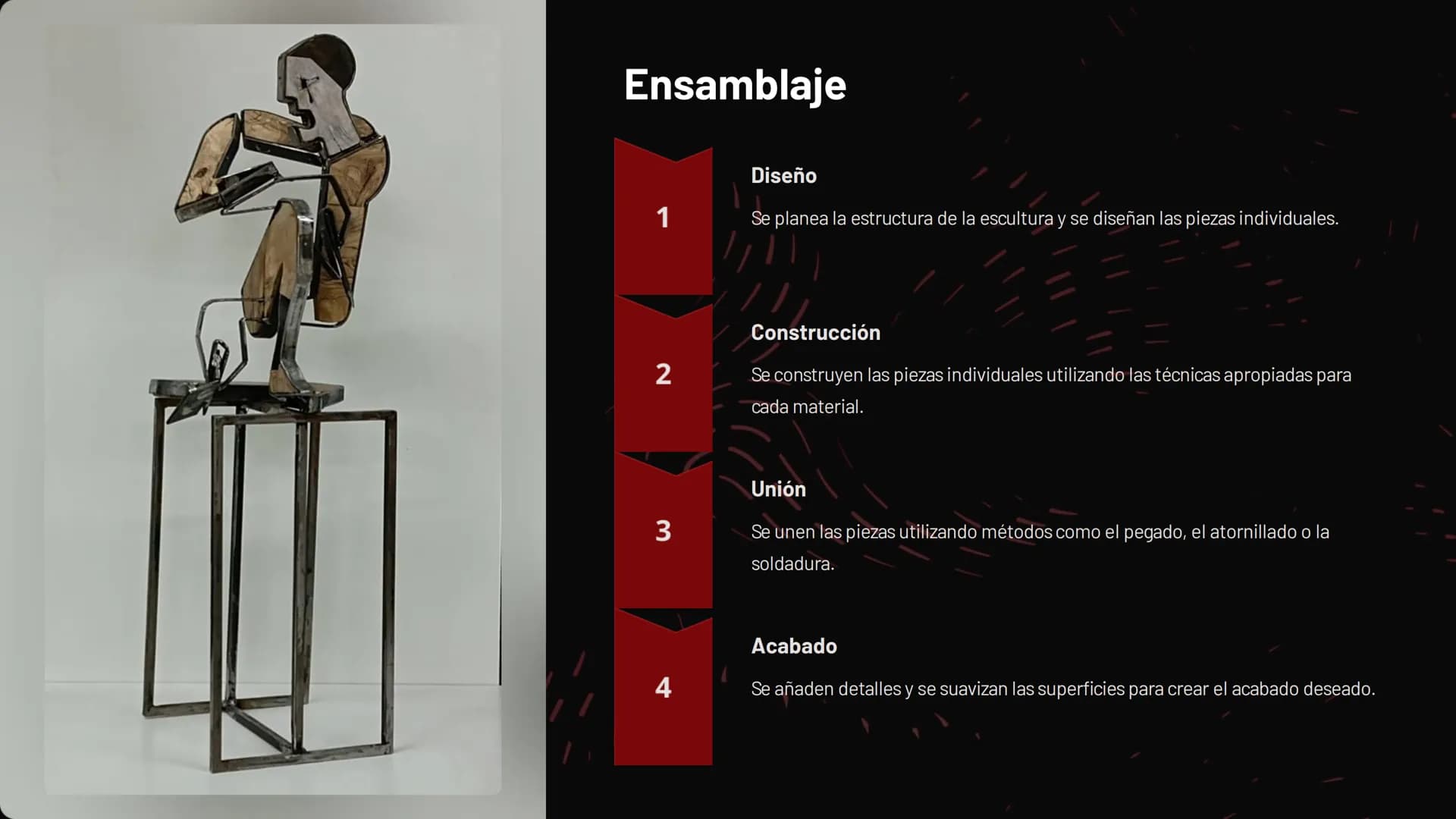 # Introducción a la
escultura

La escultura es una forma de arte tridimensional que involucra la
creación de formas utilizando una variedad 