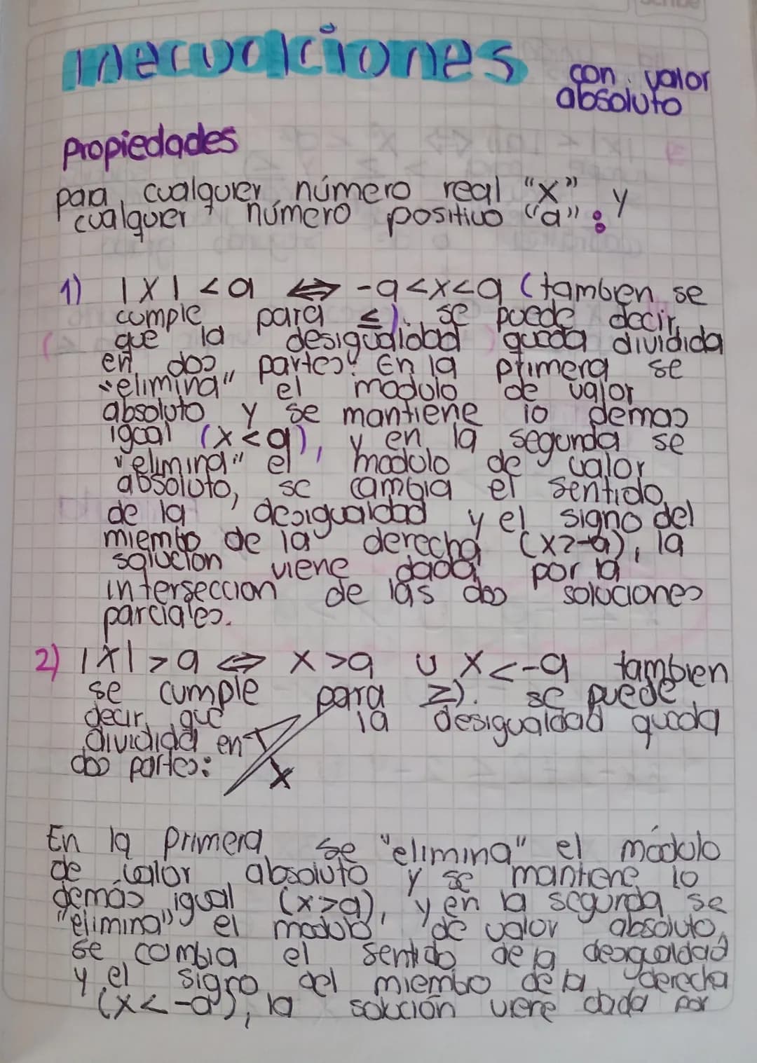# mewaciones oor

Propiedades

con valor
absoluto

Padalqualquer "número umume postea positivo "a":"

1) 1Χ120-9<x<q (tambien se

cumple la 