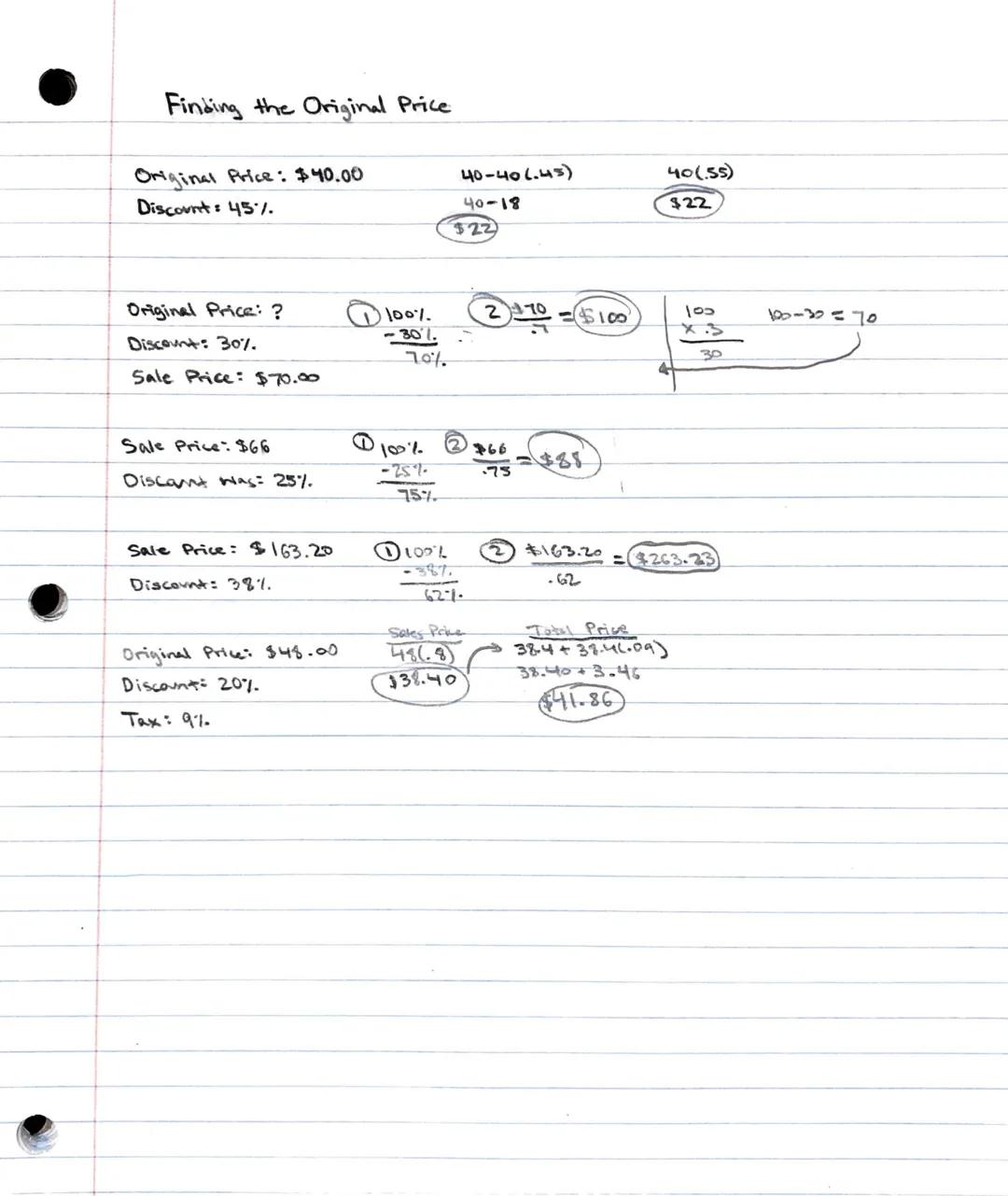 11/6/18

Discounts and Markups

discount = how much $ you save

To find the sale price:
1. find the discount discount% original price
2. Sub