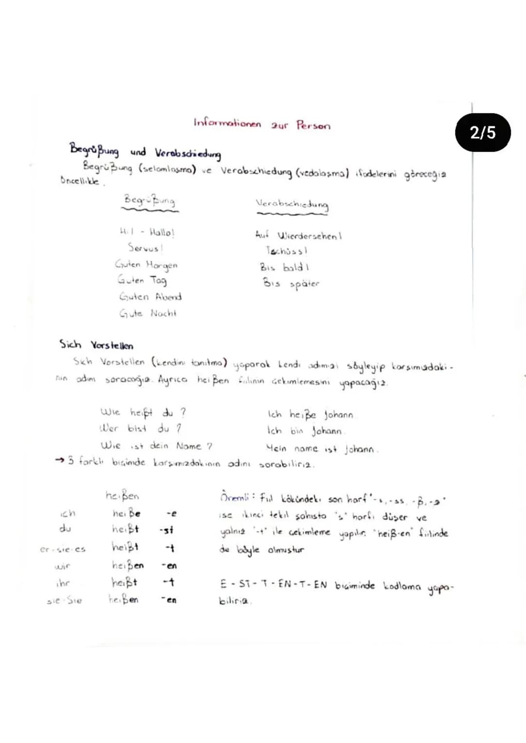 Informationen zur Person

Begrüßung und Verabschiedung
Begrüßung (selamlasma) ve Verabschiedung (vedalaşma) ifadelerini göreceğiz
Oncellikle