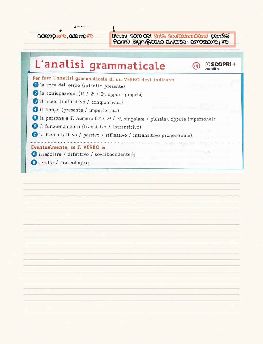 - VERBI PREDICATIVI E COPULATIVI P. 111
PREDICATIVI Sono dotati di un significato propno e fomiscono un informazione precisa sul
soggetto.
C