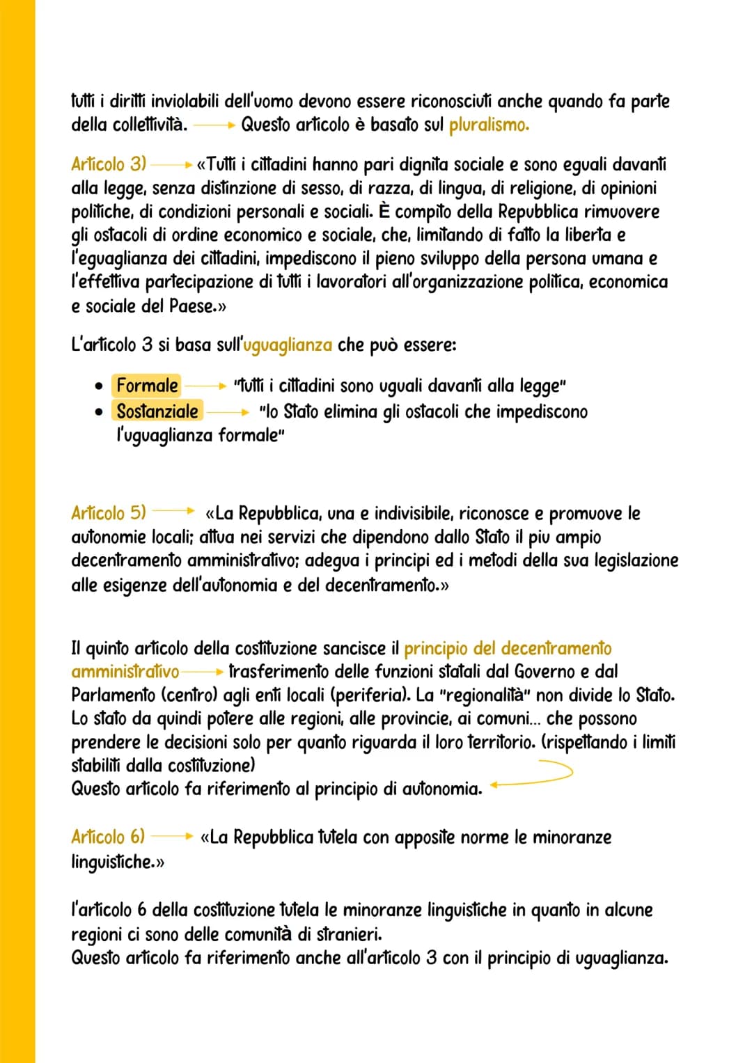 # i principi

fondamentali

ARTICOLO 1) <<L'Italia e una Repubblica democratica, fondata sul lavoro. La
sovranita appartiene al popolo, che 