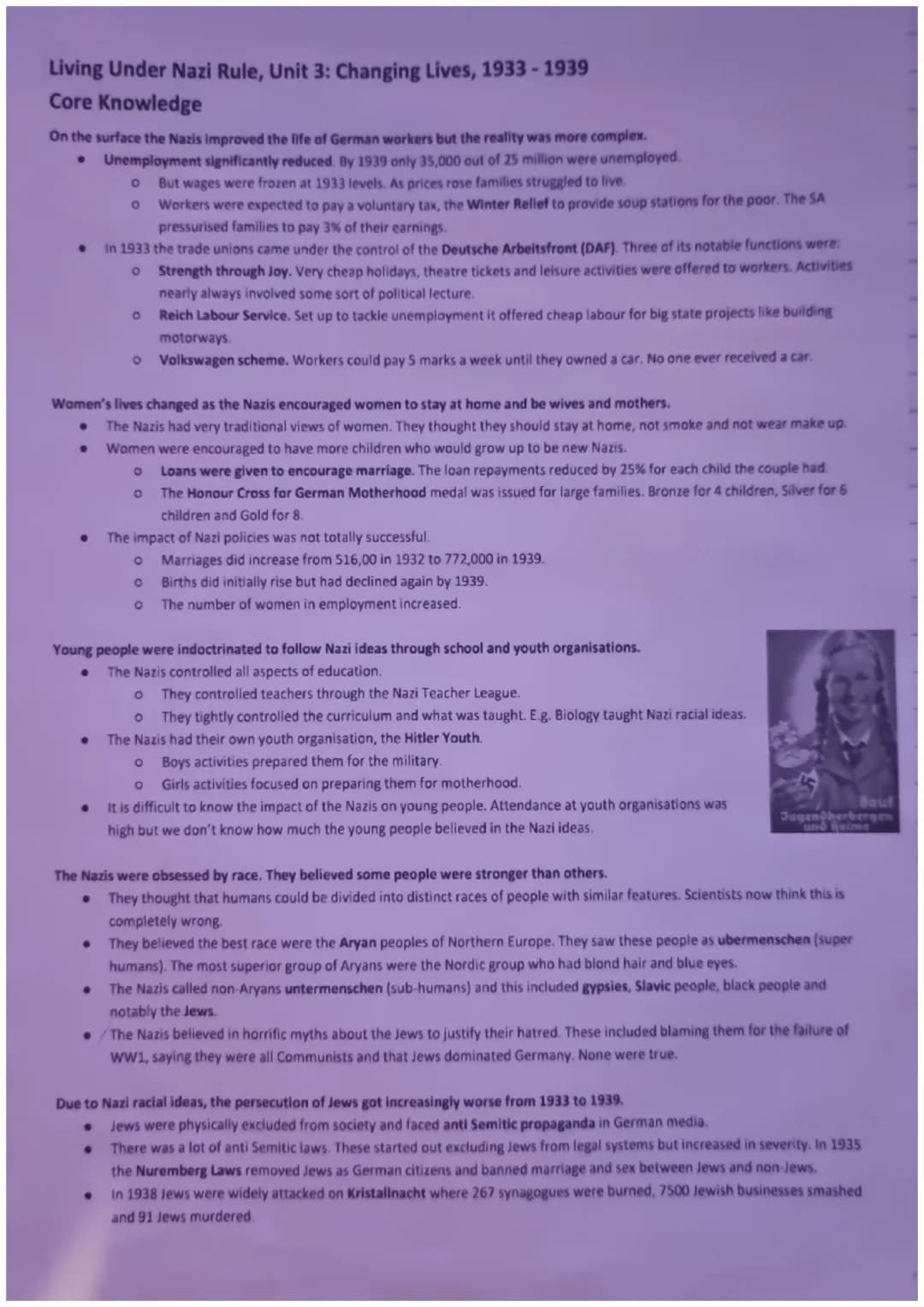 # Nazi Core Knowledge 1: Democracy to Dictatorship
Below is a list of the core knowledge for this bit of your History GCSE. This is the abso