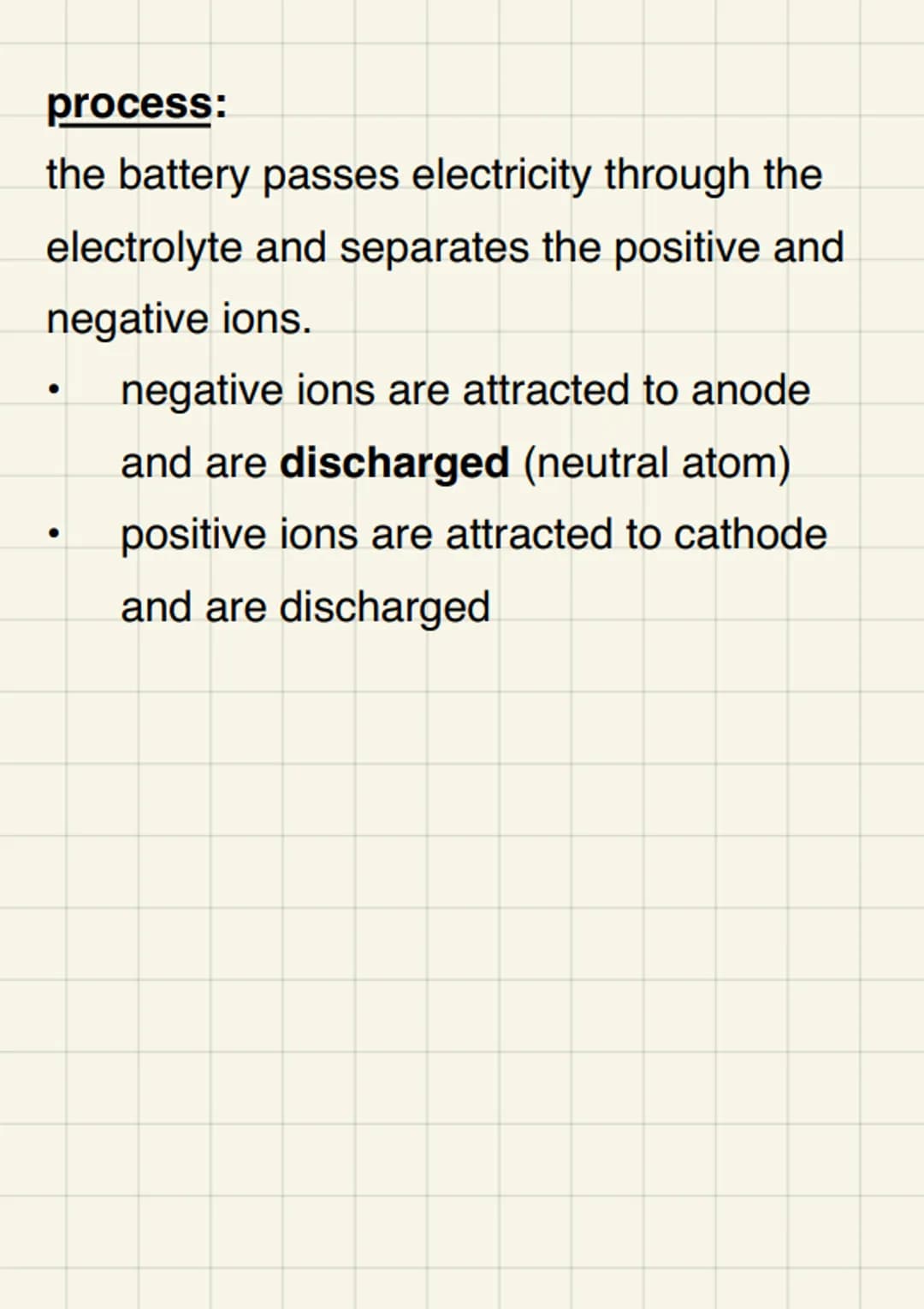 electrolysis

@aleyahafsa

battery

wire

electrodes
+
anode

electrodes
cathode

electrolyte

beaker

electrolysis: the process of extracti