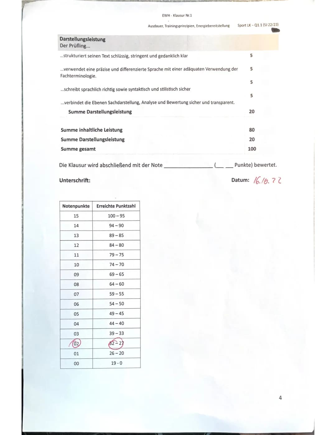 Klausur Nr.1
Ausdauer, Trainingsprinzipien, Energiebereitstellung Sport LK-Q1.1 (5) 22/23)

Sport Leistungskurs - Klausur Nr. 1

Name:
Datum