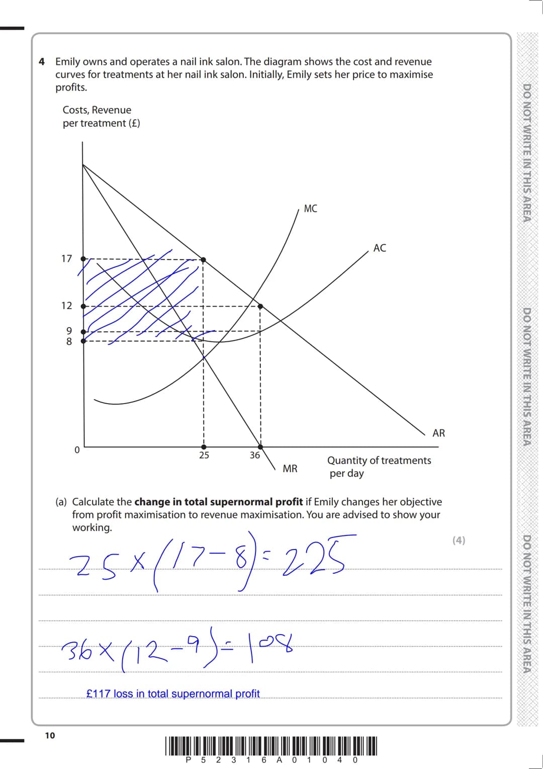 Write your name here
Surname
Other names
Pearson Edexcel
Level 3 GCE
Centre Number
Economics A
Advanced
Candidate Number
Paper 1: Markets an