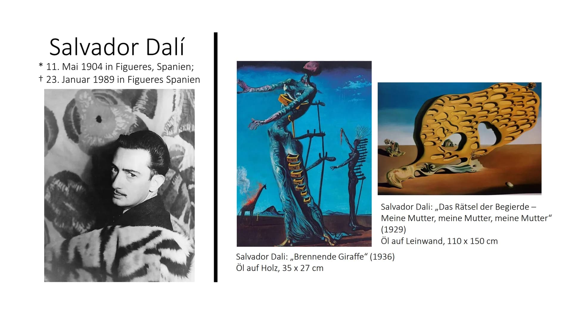 SURREALISMUS

Präsentation von

Salvador Dali: „Die Beständigkeit der Erinnerung“ (1931)
Öl auf Leinwand; 24,1 x 33cm # Gliederung

1. Defin