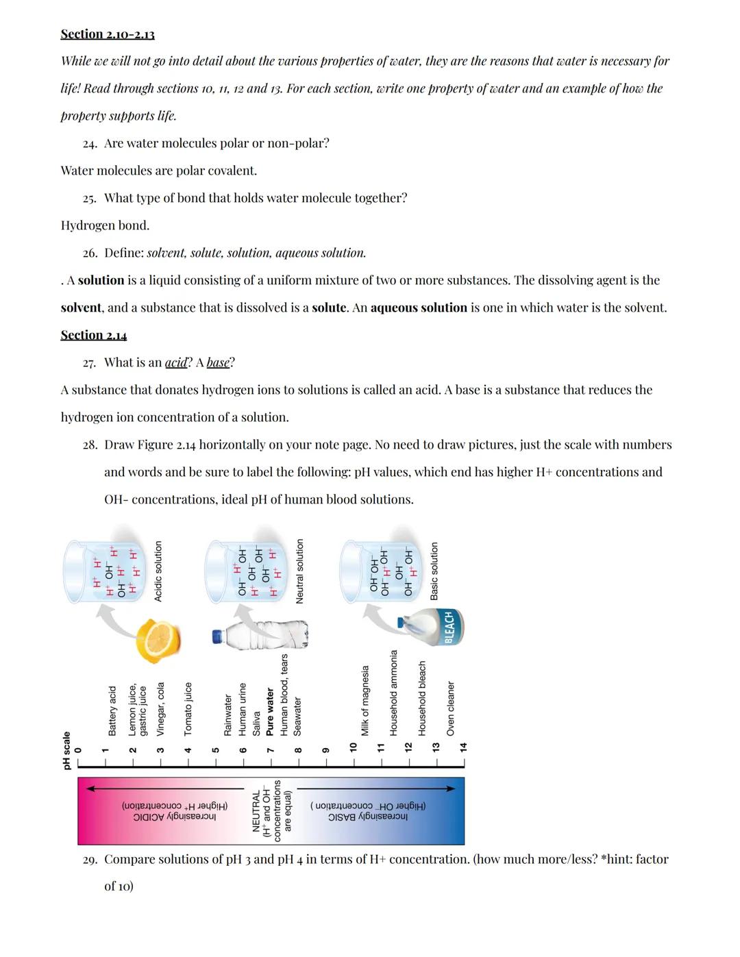 # Chapter 2: The Chemical Basis of Life

Sections 2.1

1. Define: matter, element, compound

Matter: Anything that occupies space and has ma