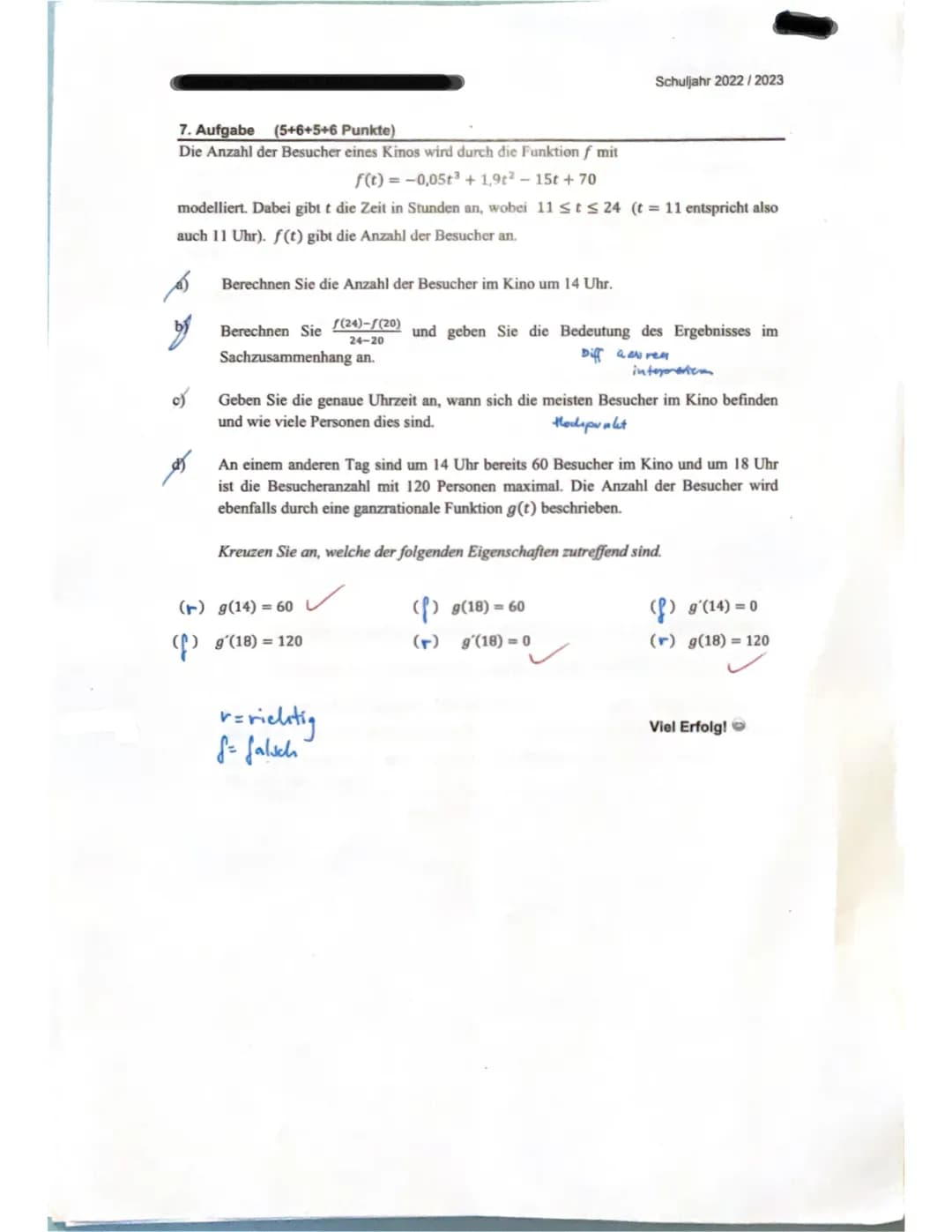 3 Klausur Mathe

Name:
Fach:
Datum: 15.03.2023

sehr gut 1

17.3.23
+AG 3. Klausur
Mathematik Eph GK3
Thema: Mittlere und Momentane Änderung