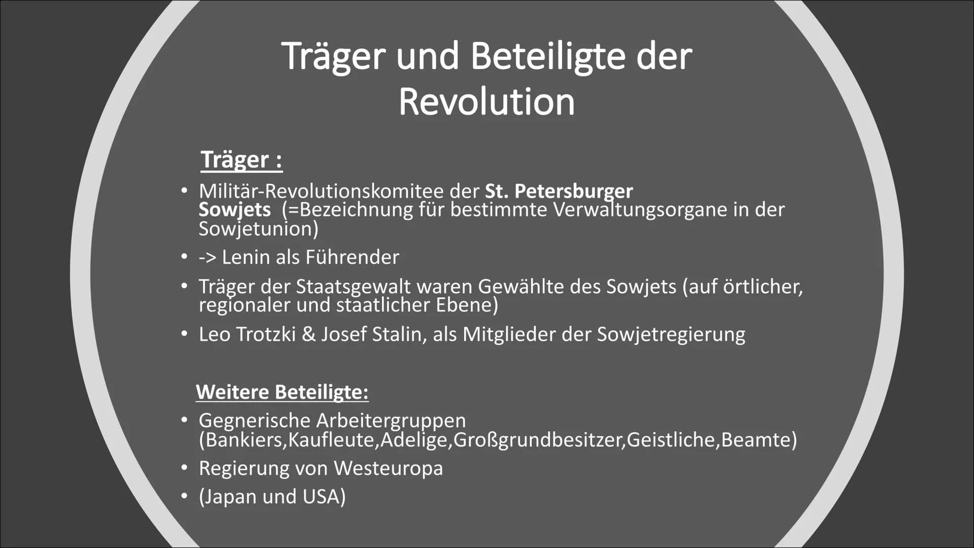 Frankfurt am Main, den 18.10.2021

Oktoberrevolution
1917 Gliederung

• Definition von neuen Begriffen
-> Wiederholung: Was ist eine Revolut