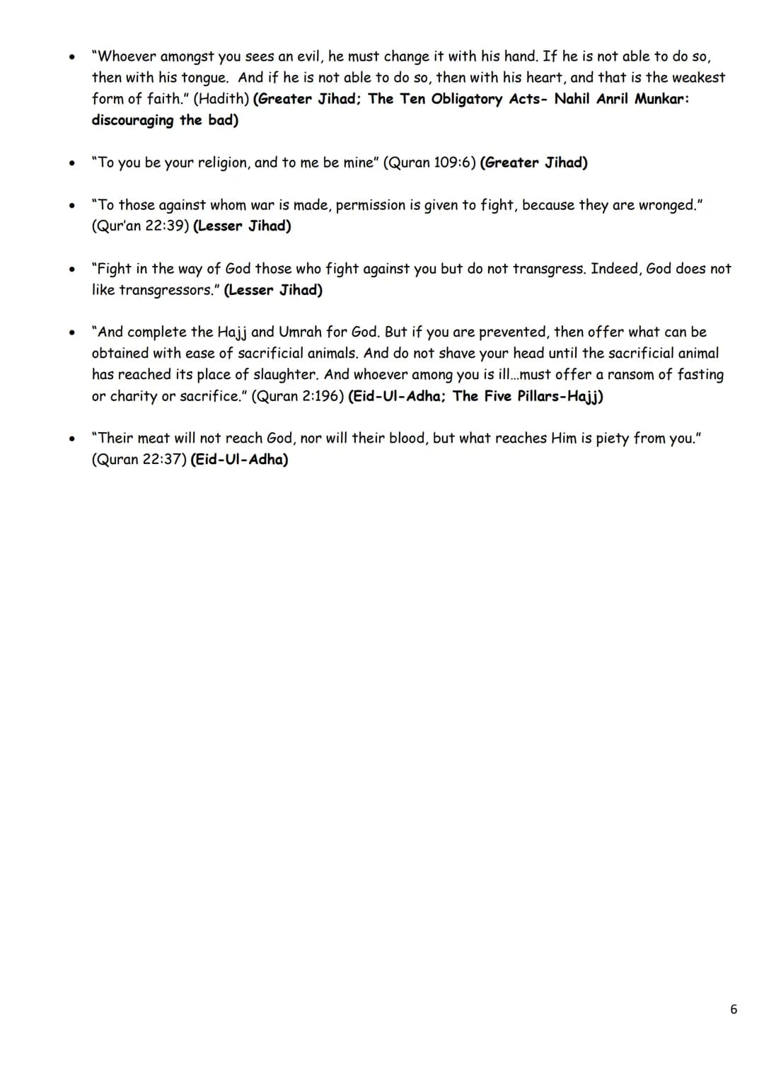 # Islamic Paper:

## Key Quotes

## and Practise

## Questions

1 # Key Quotations

Beliefs and Teachings

*   'You must believe in Allah, h