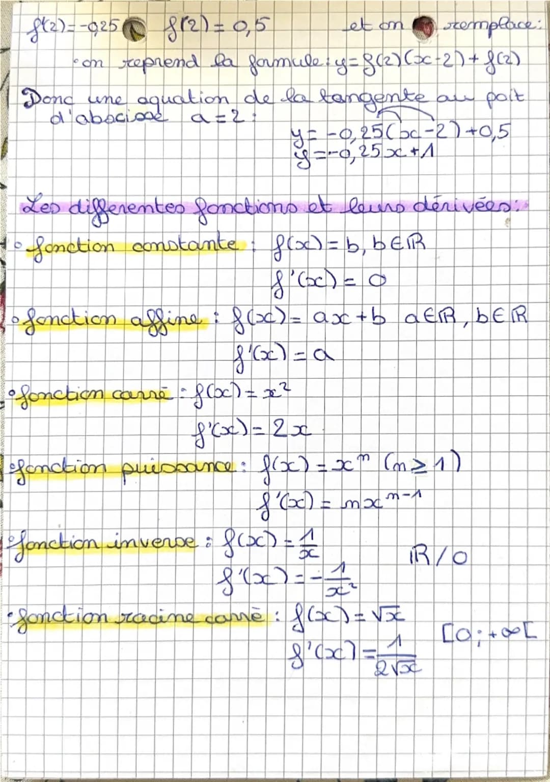 # MATHS
## Derivation
Nombre dérivés :

H
S
a et
• Le taux de variation de $f$ entre $a$
$a+h$ est un nombre red $l$ quand $h$
tend vess 0:
