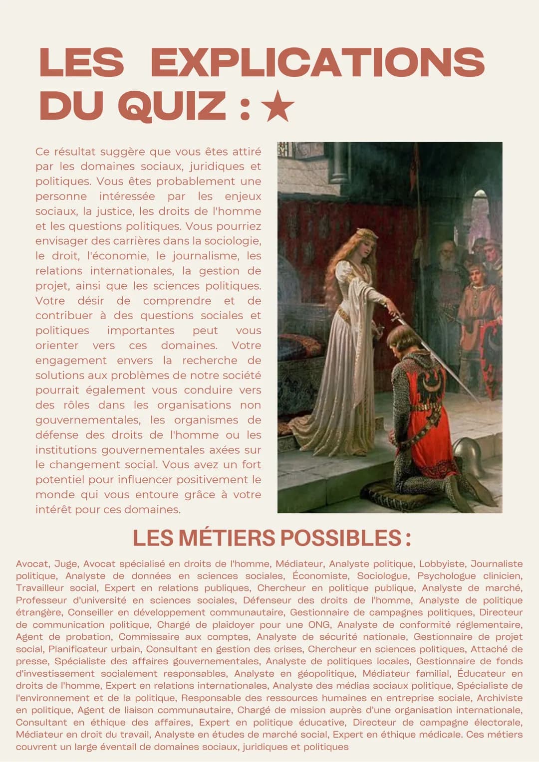# ORIENTATION

# QUIZ

TU AS UN ESPRIT ? (Plusieurs réponses possibles)

★▲ D'équipe / Qui participe aisément à une action commune

●● Criti