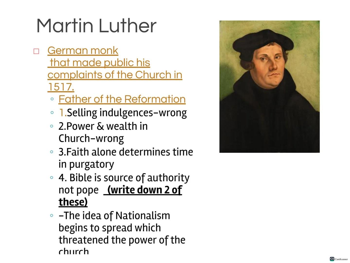 THE PROTESTANT
REFORMATION

A religious movement in the 1500s
that split the Christian church in
western Europe and created many
new churche