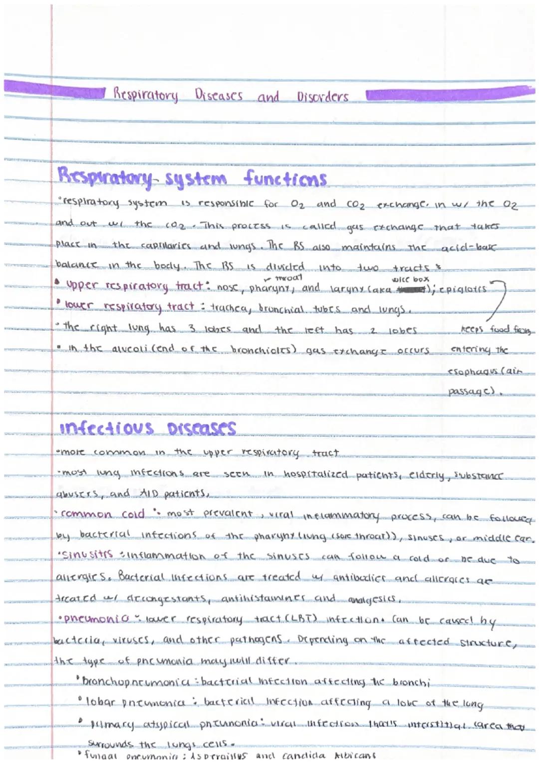 LESSON 20

Pulmonary assisting

Respiratory Diseases and disorders
- structure and function of the respiratory tract
- infectious Discases
-