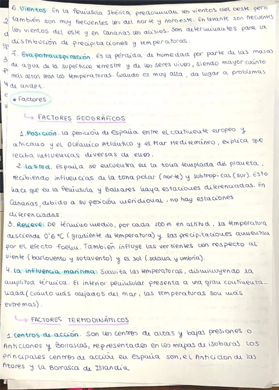 tema 2

ELEMENTOS Y FACTORES

*Elementos.

1. Insolación y nubesidad. Son variables inversamente proporcionales. La
insolación es mayor en e