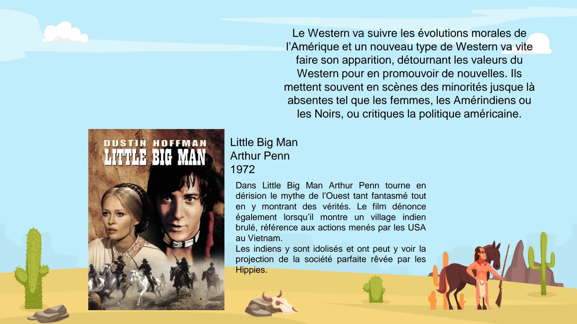 # Films Lesson

# Western

# Genre

Histoire et évolution du Western # Table of contents

L'appartion

Ancien Western

1

2

Description et 