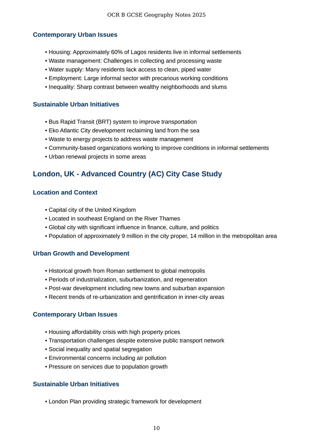 OCR B GCSE Geography Notes 2025

# OCR B GCSE Geography Notes

## 2025

Comprehensive revision notes and case studies

Created: 30 March 202