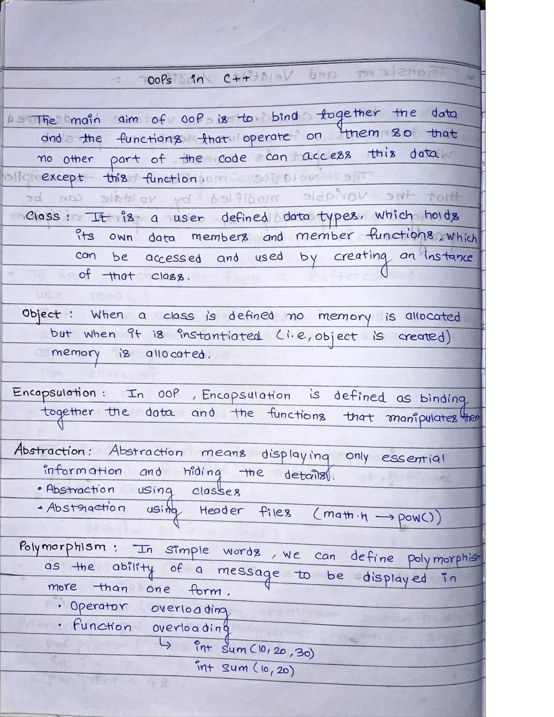 Oops in

per The main aim of oop is to bind together the data
and the functions that operate on them 80 that
no other part of the code can a