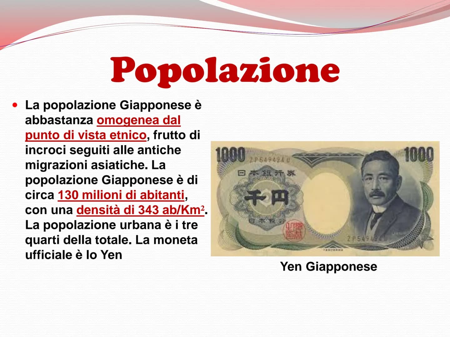 # Giappone

日本 # Confini

II Giappone è un arcipelago
formato da circa 3000 isole e
confina:

RUSSIA

CINA

Asahikawa

Sapporo

Hakodate
Hok