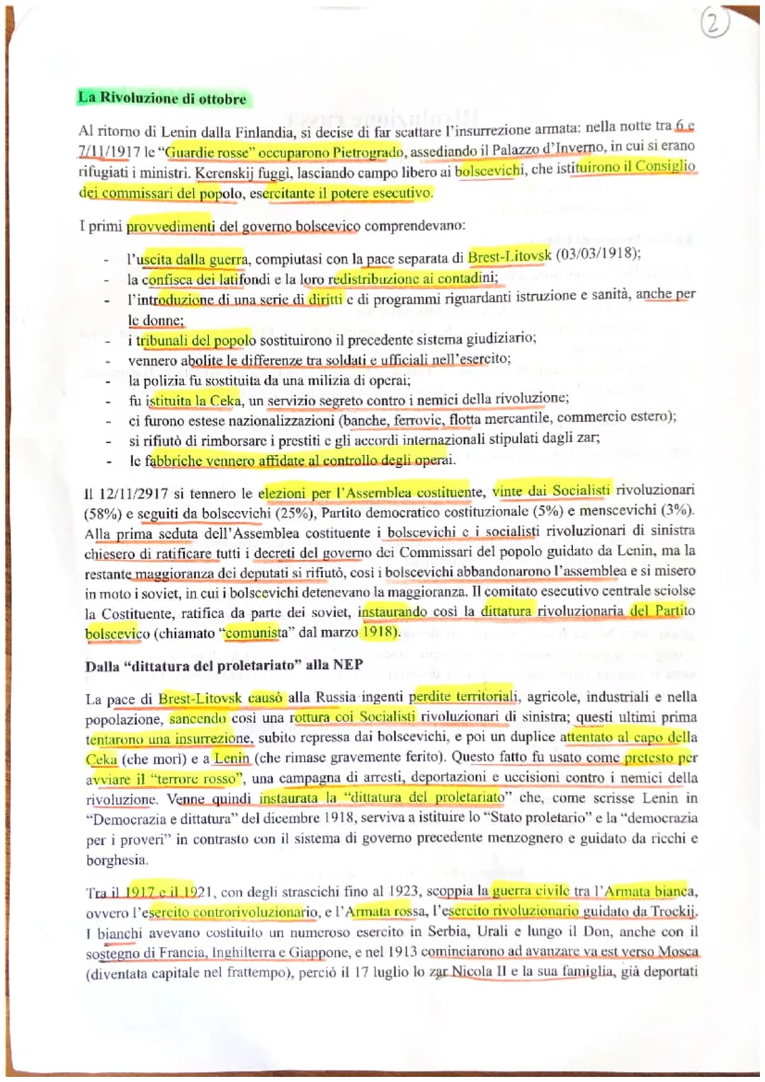 # Rivoluzione russa

Nel 1917 in Russia scoppiarono due rivoluzioni:

- la Rivoluzione di febbraio;
- la Rivoluzione di ottobre.

La Rivoluz