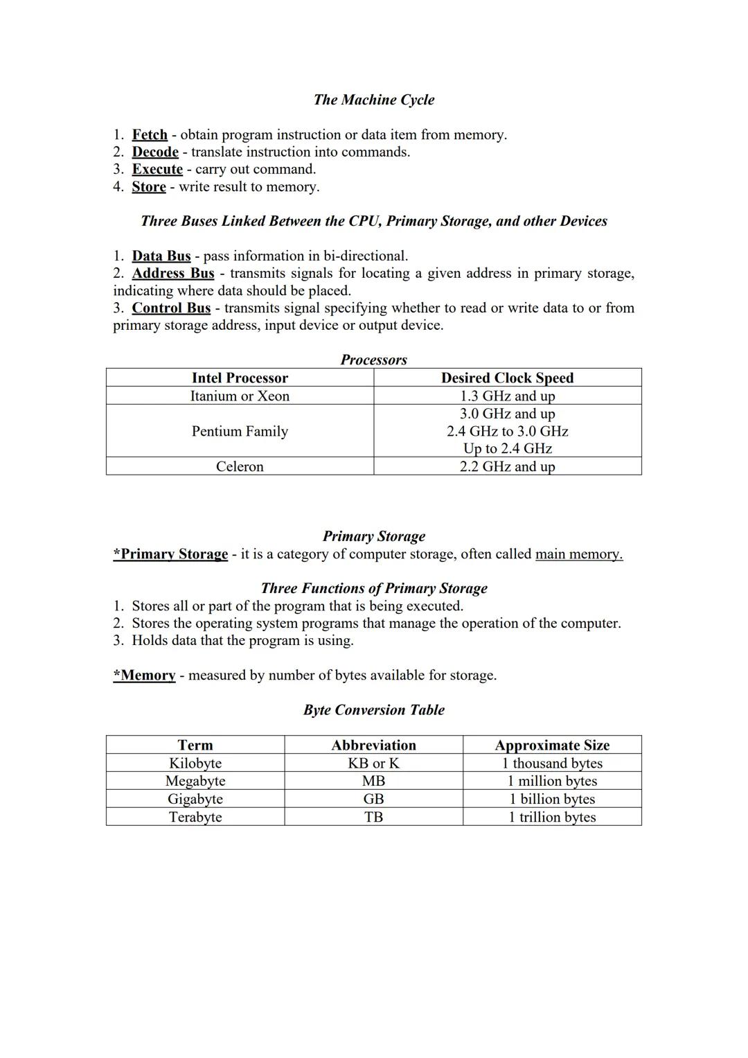 # PARTS OF THE COMPUTER SYSTEM

Hardware Component of Computer Systems

*The CPU - manipulates raw data into more useful form and controls t