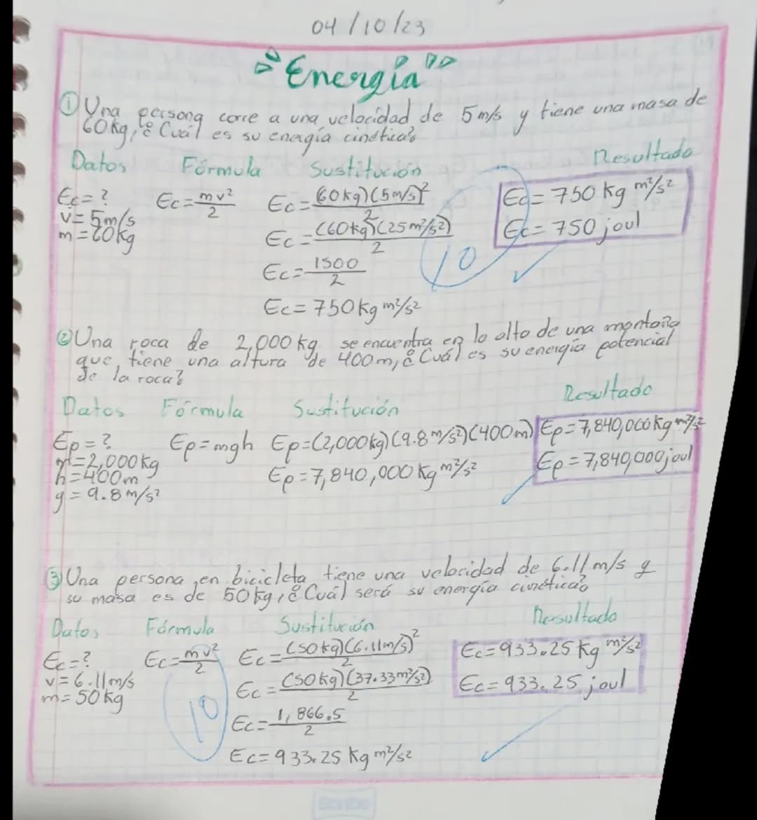 26/09/23
# Energía
Es el principio de la actividad interna de la masa.
Es muy importante en las transformaciones químicas, ya que
siempre ex