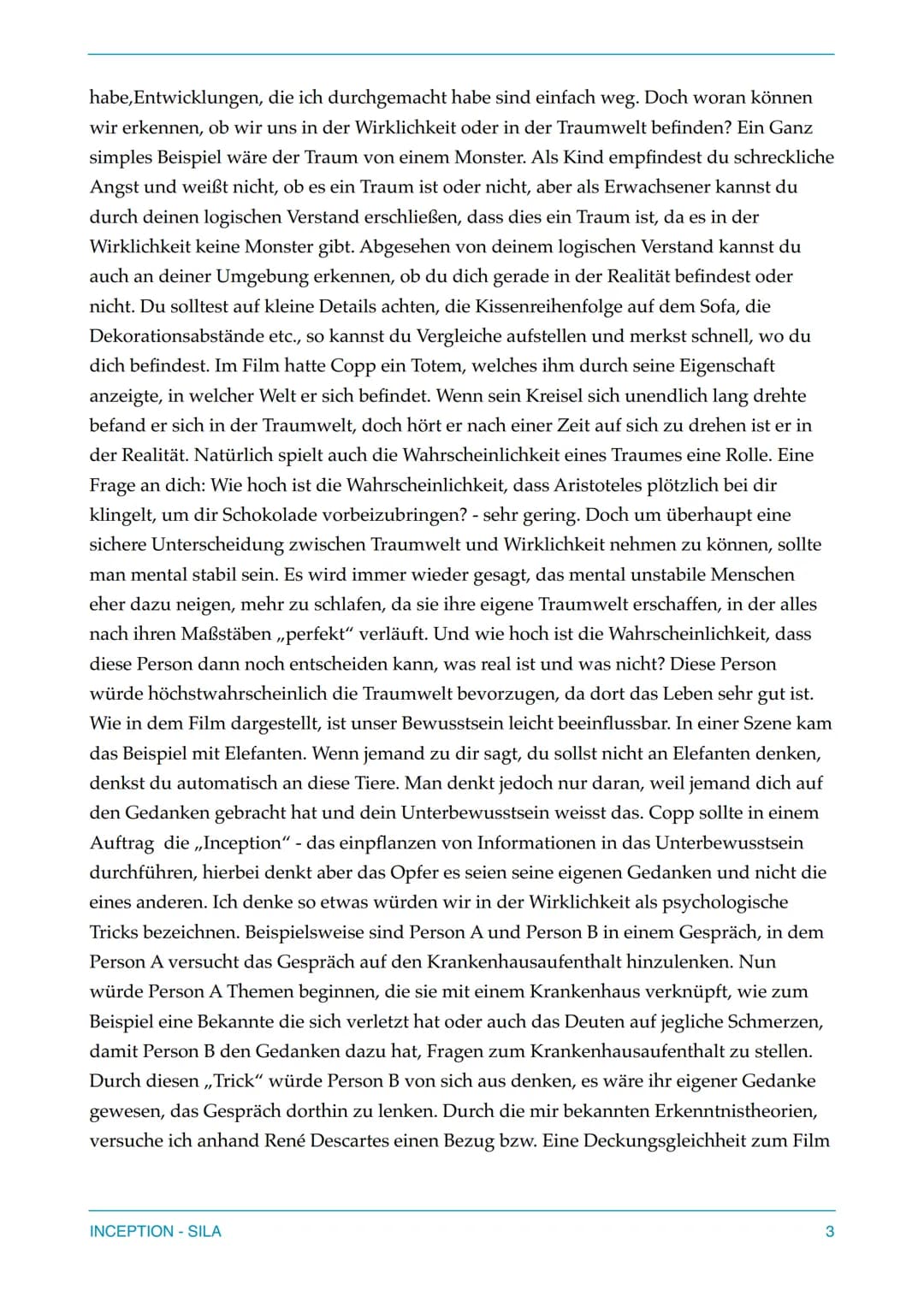 # Inception

Christopher Nolan

Sila Q1a

Realität Traum

INCEPTION - SILA 1 # Aufgabe

Erklären Sie argumentativ die Problemstellungen/-fra