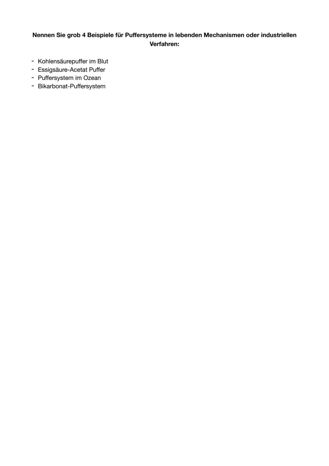 # Puffersysteme

Was ist ein Puffer in der Chemie?

Puffer sind Stoffgemische, die auch bei verschiedenen äußeren Einwirkungen (Zugabe größe