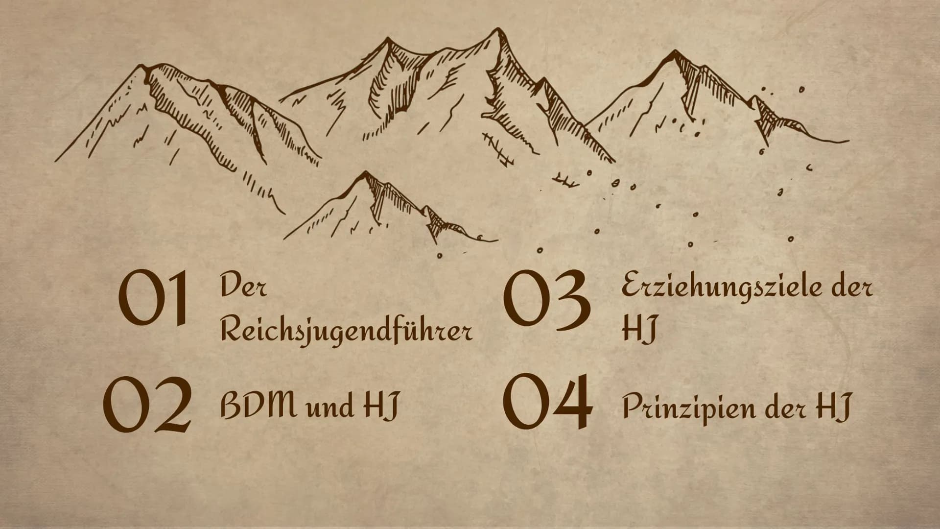 Hitler-Jugend &
Bund-Deutscher-Mädchen

von Jana, Lea, Sarah, Joline, Fabienne und
Johanna 0
6
८

01 Der
Reichsjugendführer

03 Erziehungszi