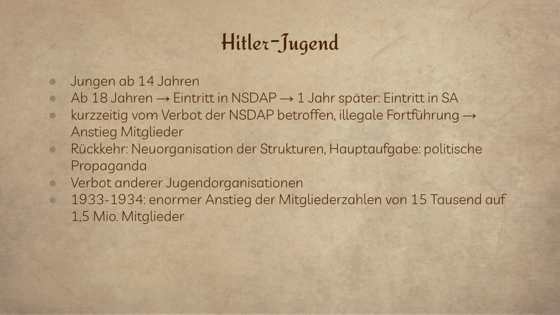 Hitler-Jugend &
Bund-Deutscher-Mädchen

von Jana, Lea, Sarah, Joline, Fabienne und
Johanna 0
6
८

01 Der
Reichsjugendführer

03 Erziehungszi