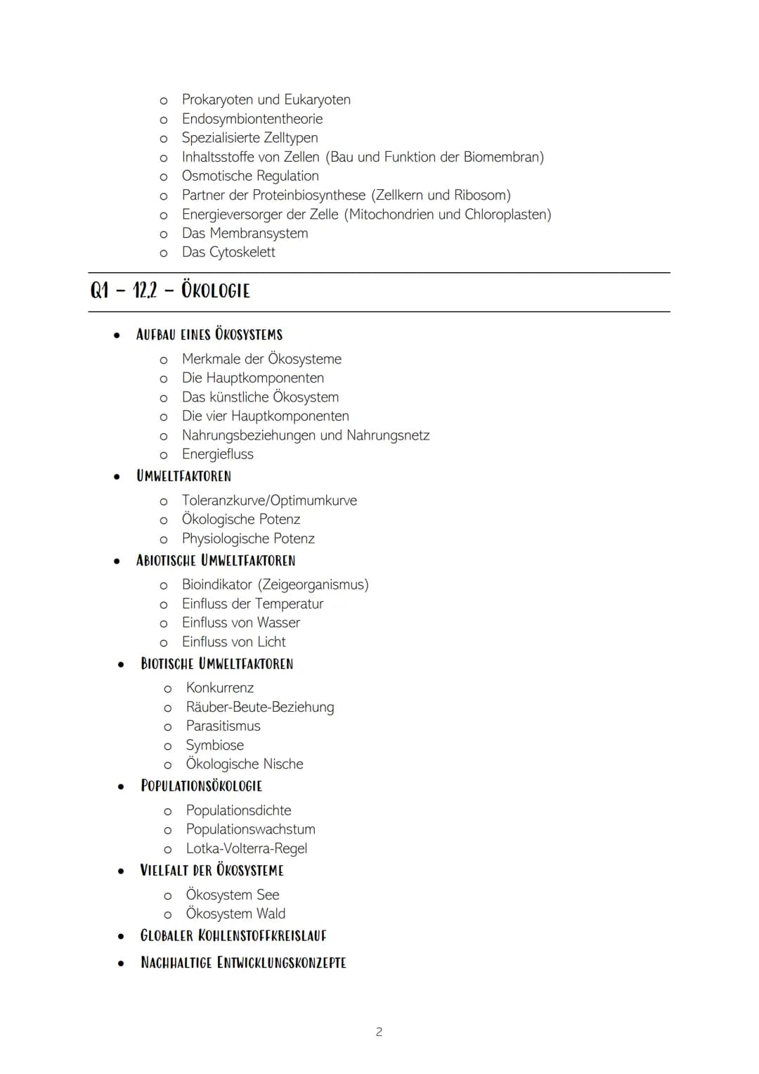 # BIOLOGIE-ABITUR

## Q1 – 12.1 - STOFFWECHSELBIOLOGIE UND ENZYMATIK

- ASSIMILATION: FOTOSYNTHESE
    - Überblick
    - Bedeutung der Fotos