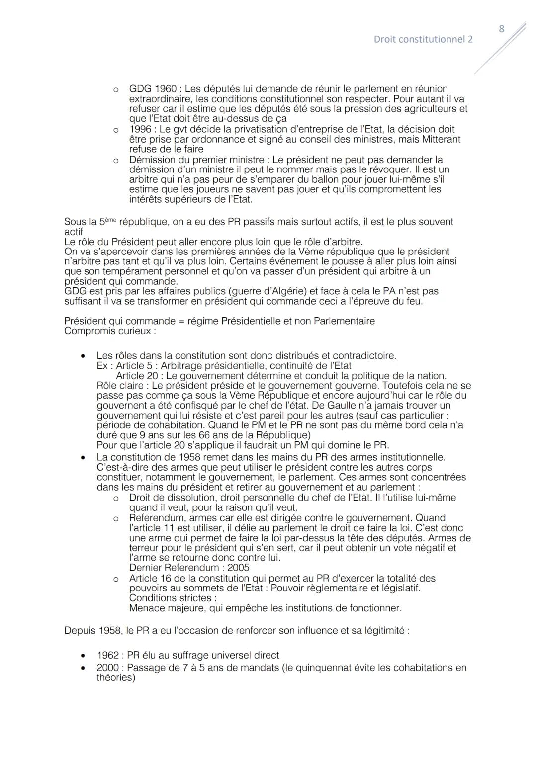 Droit constitutionnel:
Le Régime parlementaire
1
Droit constitutionnel 2
Le régime parlementaire est un régime de collaboration accentuer de