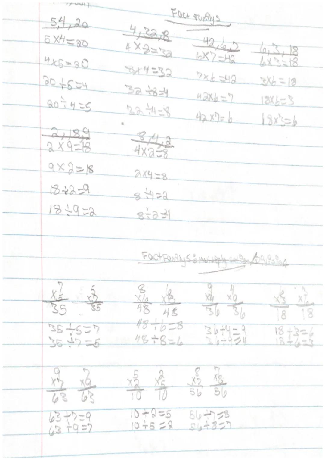 A 6x4= 24

③ 12x3=36

9x5=45

4×6=24

3×12-36

6x9=45

04+6=4

362=3

45+9-5

재해=6

36+3=12

45+5=9

7×6=42

6×7=42

42÷7=6

42+6=7

trograp