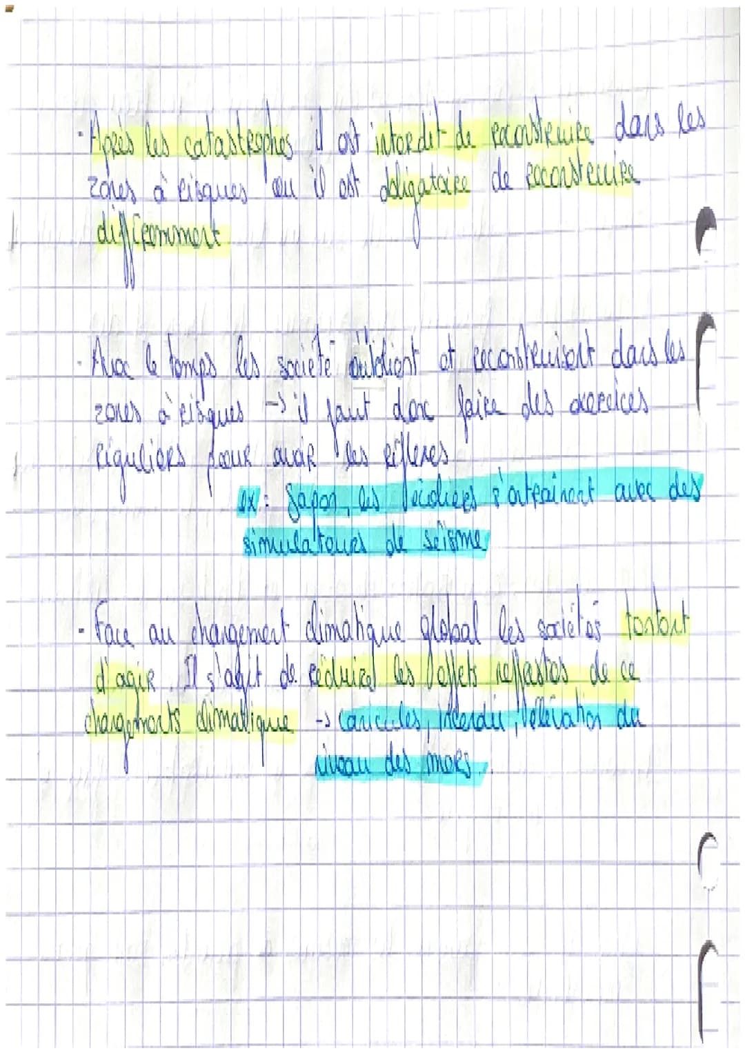 Geographie -> Les sociétés
 face aux Risques

Reincipaux aléas natucets Régios los + xposées

-Satame et vokanisme

Fissme tentament de torr