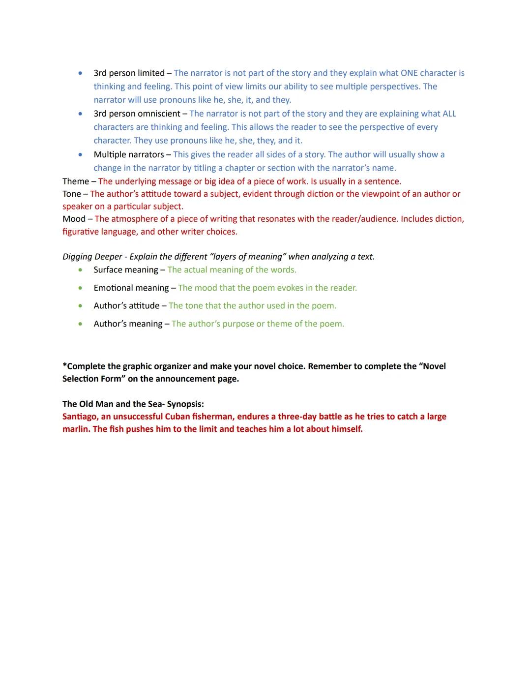 # Module 2: Learn From a Classic
Be sure that you complete the "Novel Selection Form" on the announcement page in the course
(at the top of 